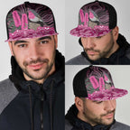 Australia Indigenous Mesh Trucker Cap Breast Cancer Pink Robin Bottlebrush Aboriginal Art - Aussie Hoodie