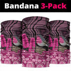 Australia Indigenous Neck Gaiter Breast Cancer Pink Robin Bottlebrush Aboriginal Art - Aussie Hoodie
