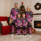 Australia Indigenous Christmas Pajama Set Breast Cancer Pink Robin Bottlebrush Aboriginal Art - Aussie Hoodie