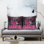 Australia Indigenous Pillow Cover Breast Cancer Pink Robin Bottlebrush Aboriginal Art - Aussie Hoodie