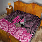 Australia Indigenous Quilt Breast Cancer Pink Robin Bottlebrush Aboriginal Art - Aussie Hoodie