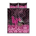 Australia Indigenous Quilt Bed Set Breast Cancer Pink Robin Bottlebrush Aboriginal Art - Aussie Hoodie