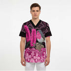 Australia Indigenous Scrub Top Breast Cancer Pink Robin Bottlebrush Aboriginal Art - Aussie Hoodie