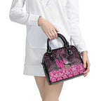 Australia Indigenous Shoulder Handbag Breast Cancer Pink Robin Bottlebrush Aboriginal Art - Aussie Hoodie