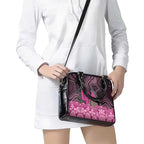 Australia Indigenous Shoulder Handbag Breast Cancer Pink Robin Bottlebrush Aboriginal Art - Aussie Hoodie