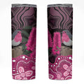 Australia Indigenous Skinny Tumbler Breast Cancer Pink Robin Bottlebrush Aboriginal Art - Aussie Hoodie