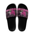 Australia Indigenous Slide Sandals Breast Cancer Pink Robin Bottlebrush Aboriginal Art - Aussie Hoodie