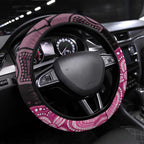 Australia Indigenous Steering Wheel Cover Breast Cancer Pink Robin Bottlebrush Aboriginal Art - Aussie Hoodie