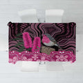 Australia Indigenous Tablecloth Breast Cancer Pink Robin Bottlebrush Aboriginal Art - Aussie Hoodie