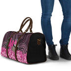 Australia Indigenous Travel Bag Breast Cancer Pink Robin Bottlebrush Aboriginal Art - Aussie Hoodie