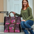 Australia Indigenous Travel Bag Breast Cancer Pink Robin Bottlebrush Aboriginal Art - Aussie Hoodie