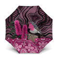 Australia Indigenous Umbrella Breast Cancer Pink Robin Bottlebrush Aboriginal Art - Aussie Hoodie