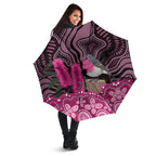 Australia Indigenous Umbrella Breast Cancer Pink Robin Bottlebrush Aboriginal Art - Aussie Hoodie