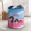 Personalised Bumbunga Lake Australia Laundry Basket Pink Salt Lake Loch-eel Monster