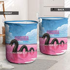 Personalised Bumbunga Lake Australia Laundry Basket Pink Salt Lake Loch-eel Monster