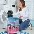 Personalised Bumbunga Lake Australia Laundry Basket Pink Salt Lake Loch-eel Monster