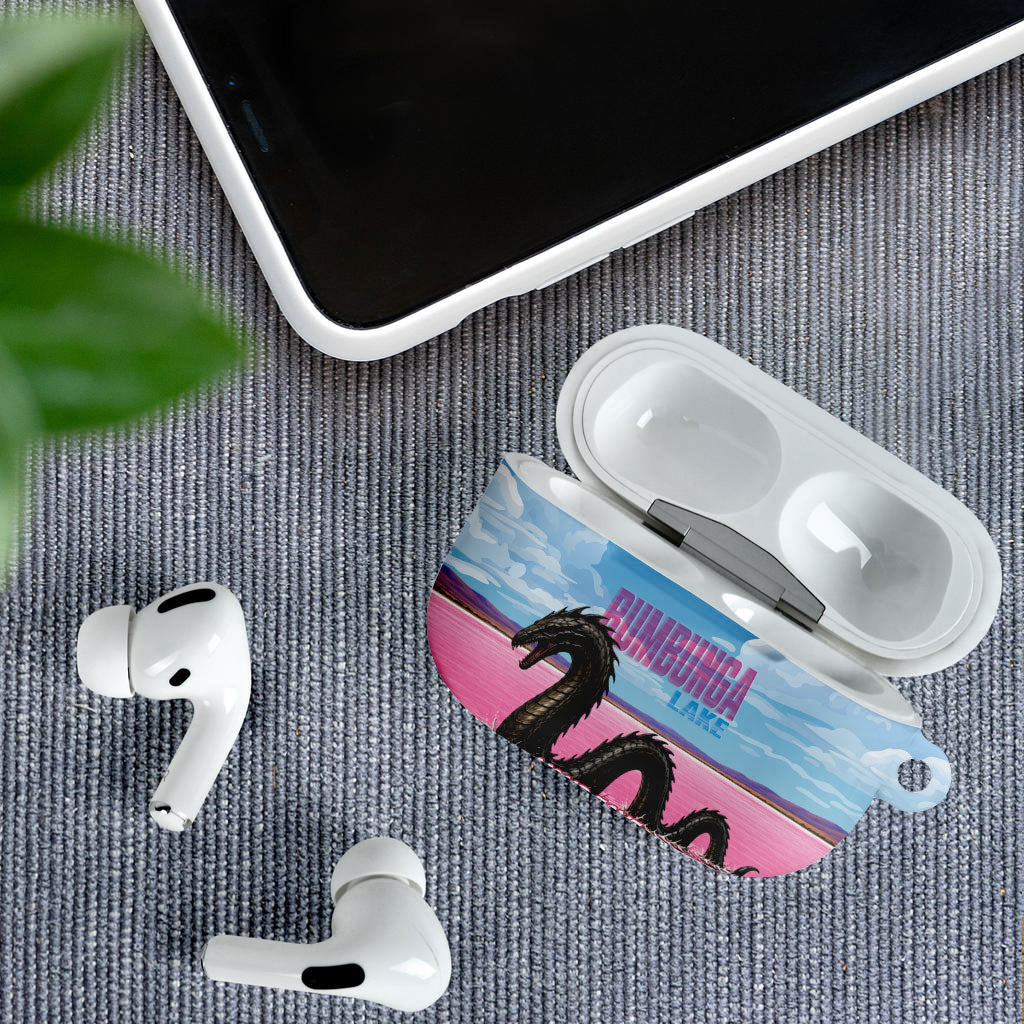 Personalised Bumbunga Lake Australia AirPods Case Pink Salt Lake Loch-eel Monster