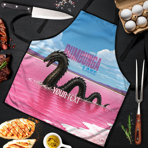 Personalised Bumbunga Lake Australia Apron Pink Salt Lake Loch-eel Monster