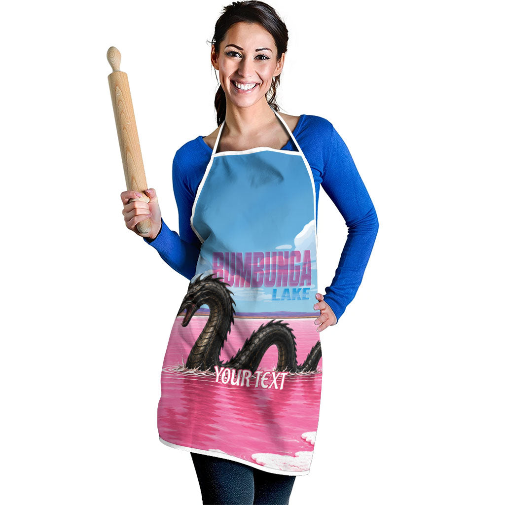 Personalised Bumbunga Lake Australia Apron Pink Salt Lake Loch-eel Monster
