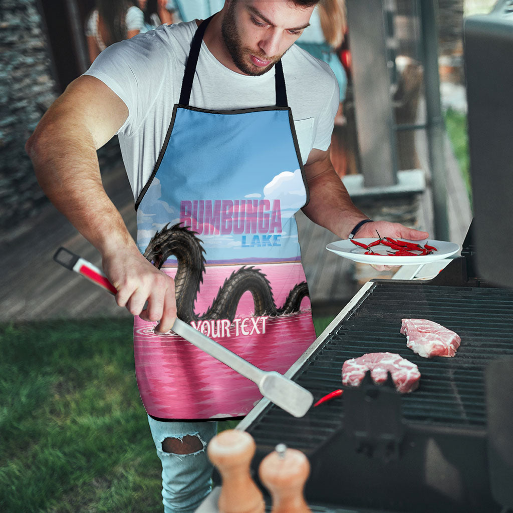 Personalised Bumbunga Lake Australia Apron Pink Salt Lake Loch-eel Monster