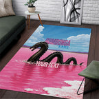 Personalised Bumbunga Lake Australia Area Rug Pink Salt Lake Loch-eel Monster