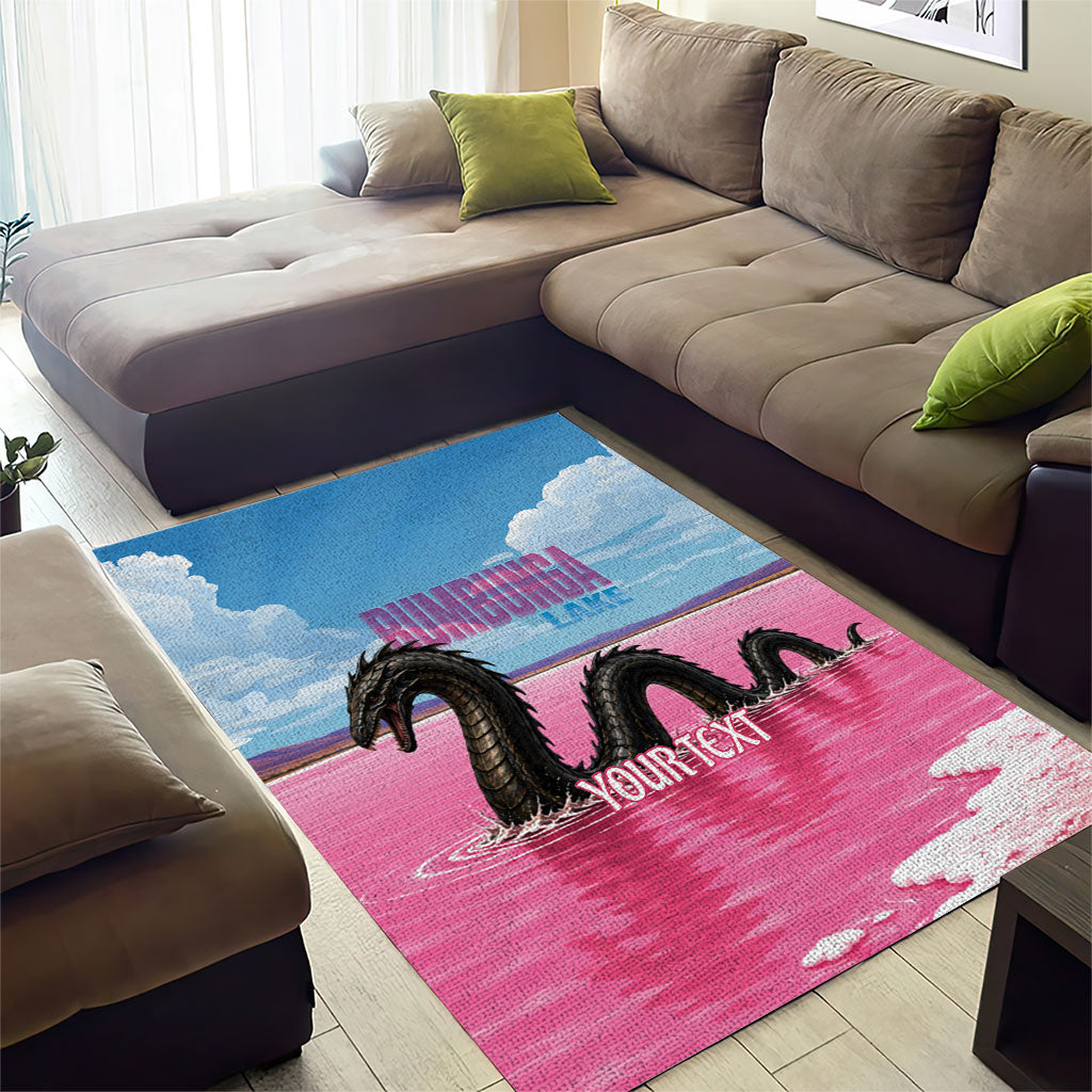 Personalised Bumbunga Lake Australia Area Rug Pink Salt Lake Loch-eel Monster