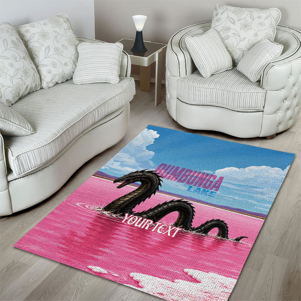 Personalised Bumbunga Lake Australia Area Rug Pink Salt Lake Loch-eel Monster