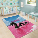 Personalised Bumbunga Lake Australia Area Rug Pink Salt Lake Loch-eel Monster