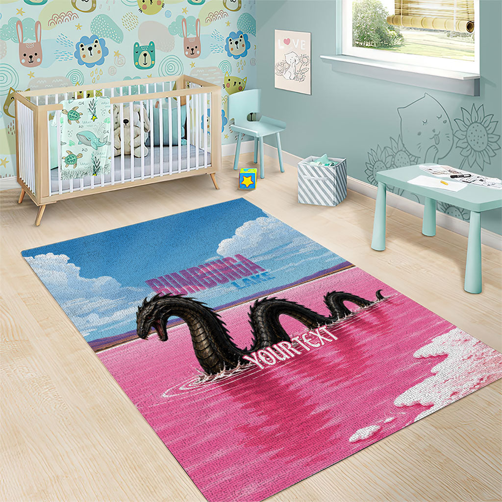 Personalised Bumbunga Lake Australia Area Rug Pink Salt Lake Loch-eel Monster