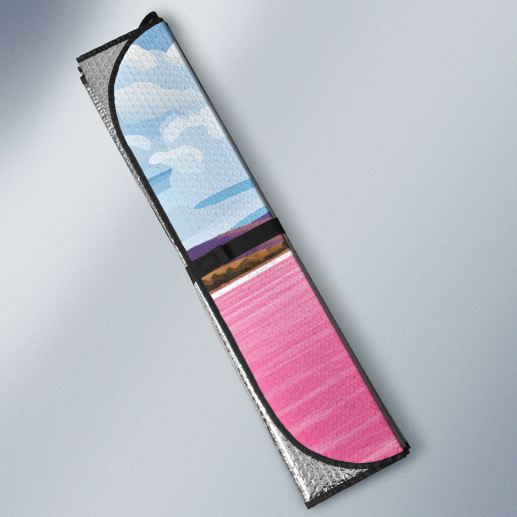 Personalised Bumbunga Lake Australia Auto Sun Shade Pink Salt Lake Loch-eel Monster