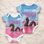Personalised Bumbunga Lake Australia Baby Onesie Pink Salt Lake Loch-eel Monster