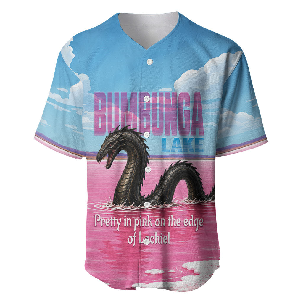 Personalised Bumbunga Lake Australia Baseball Jersey Pink Salt Lake Loch-eel Monster