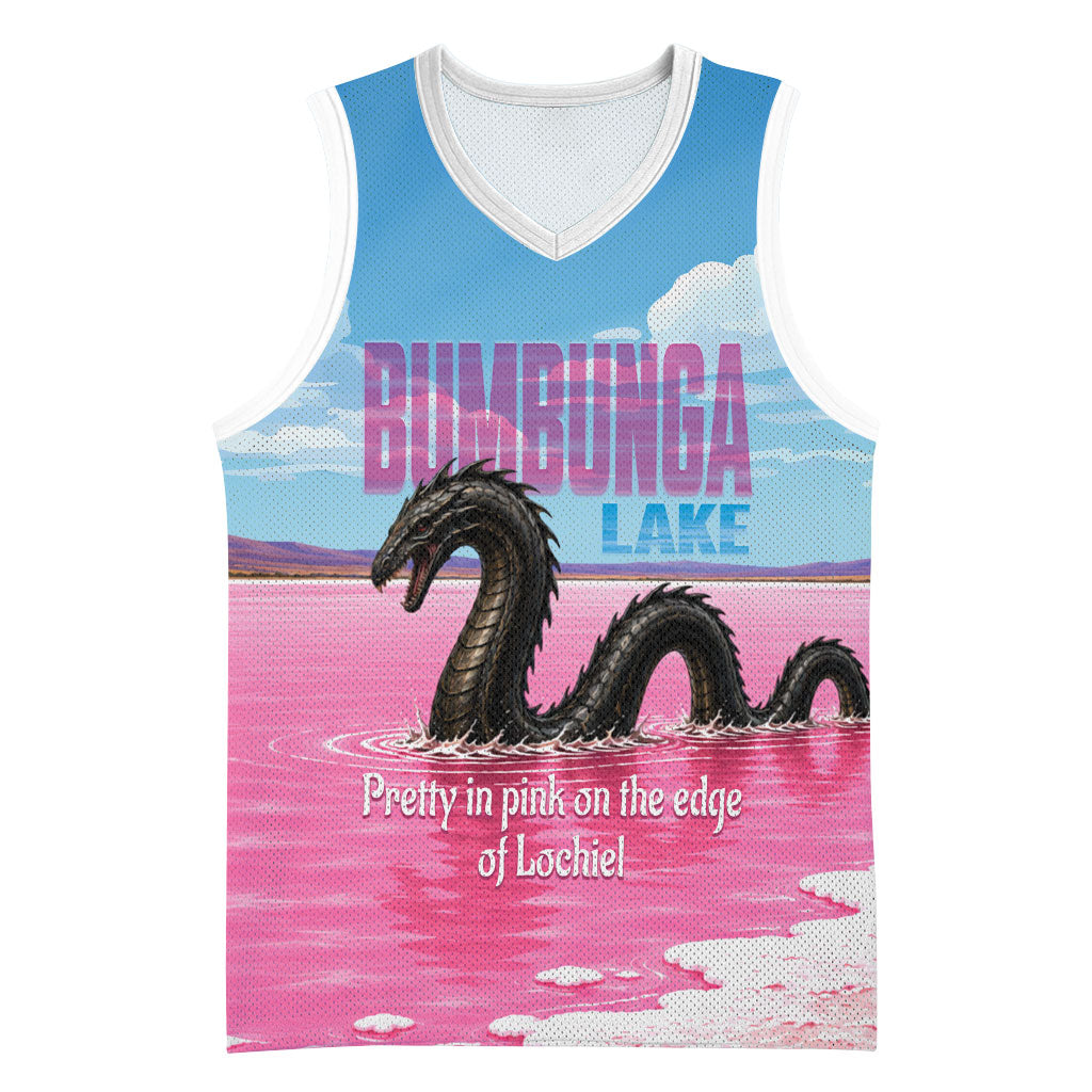 Personalised Bumbunga Lake Australia Basketball Jersey Pink Salt Lake Loch-eel Monster