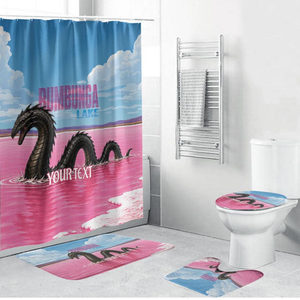 Personalised Bumbunga Lake Australia Bathroom Set Pink Salt Lake Loch-eel Monster