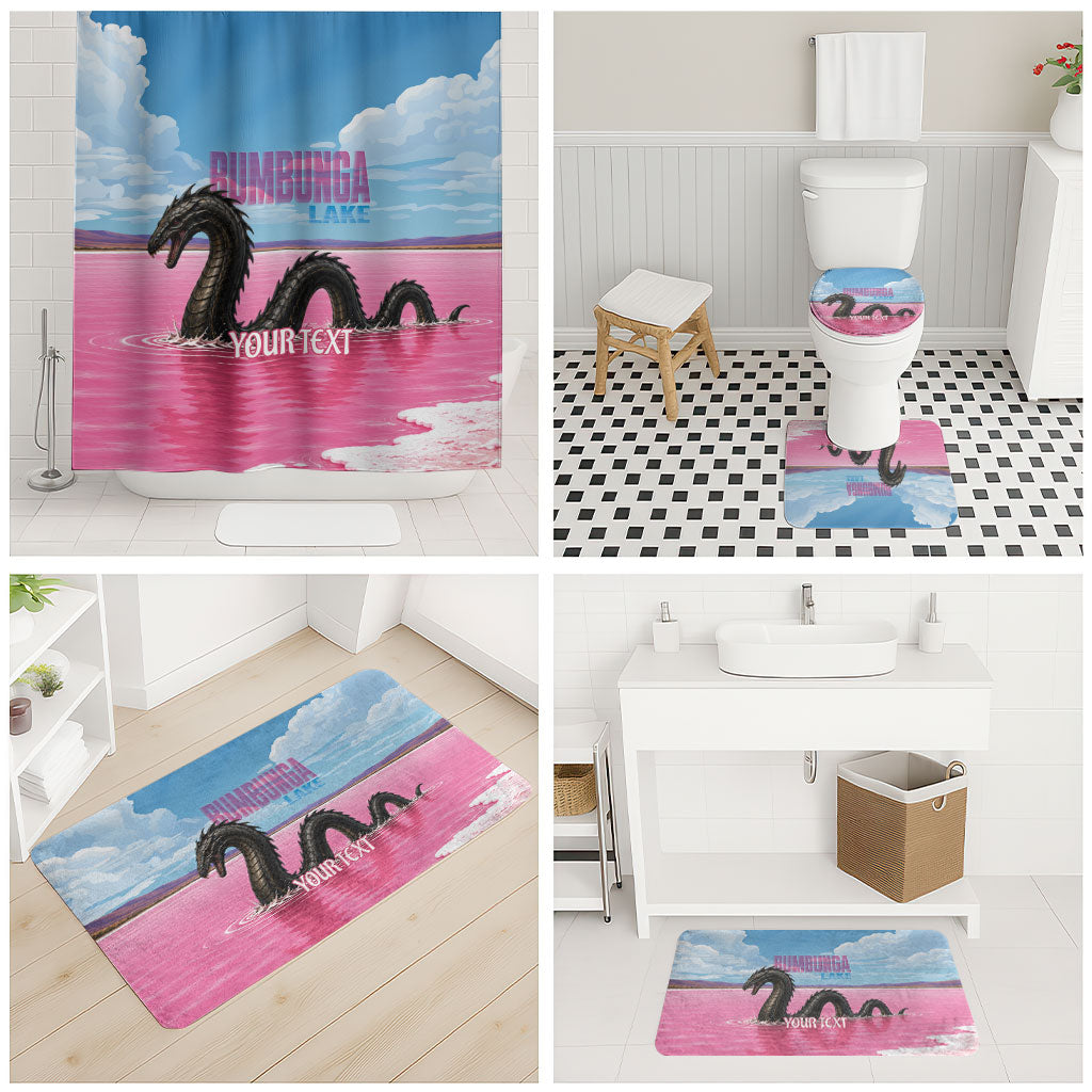 Personalised Bumbunga Lake Australia Bathroom Set Pink Salt Lake Loch-eel Monster