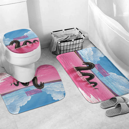 Personalised Bumbunga Lake Australia Bathroom Set Pink Salt Lake Loch-eel Monster