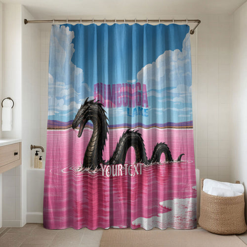Personalised Bumbunga Lake Australia Bathroom Set Pink Salt Lake Loch-eel Monster