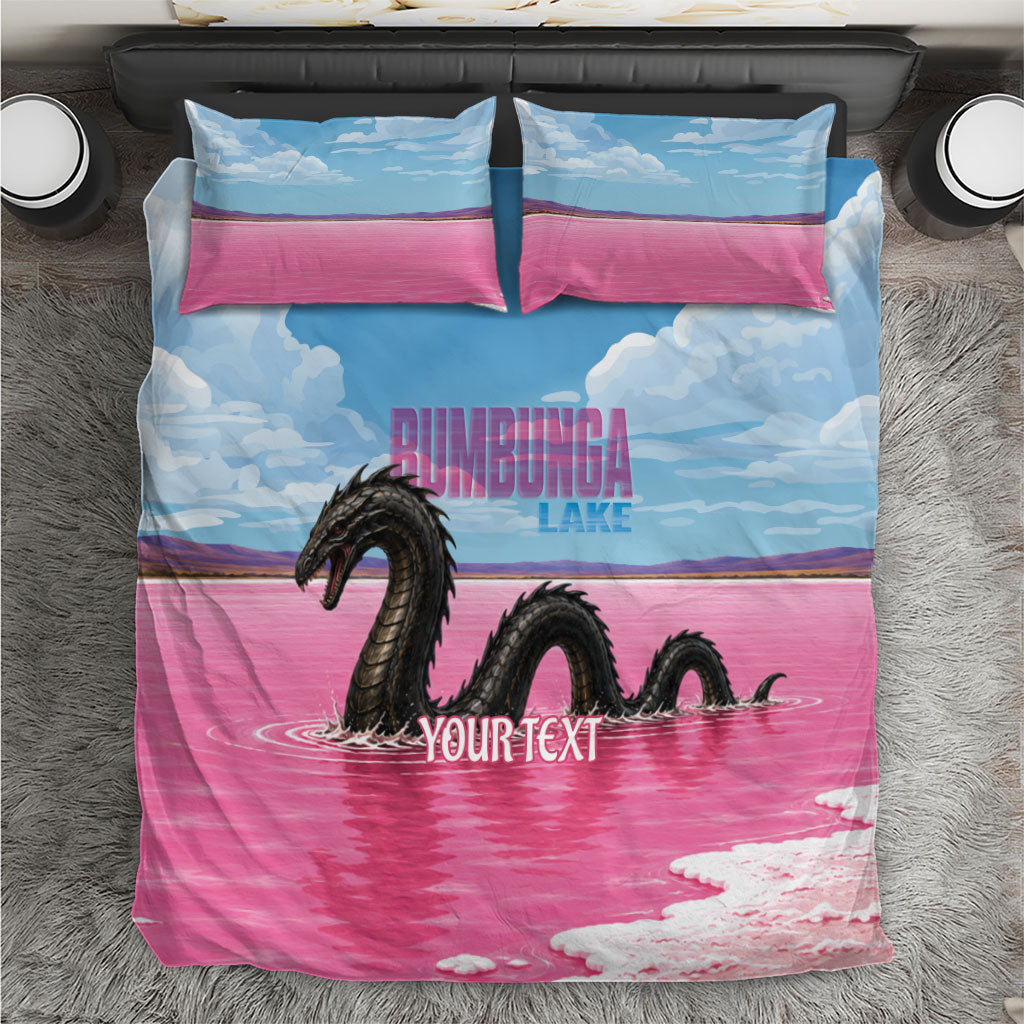 Personalised Bumbunga Lake Australia Bedding Set Pink Salt Lake Loch-eel Monster