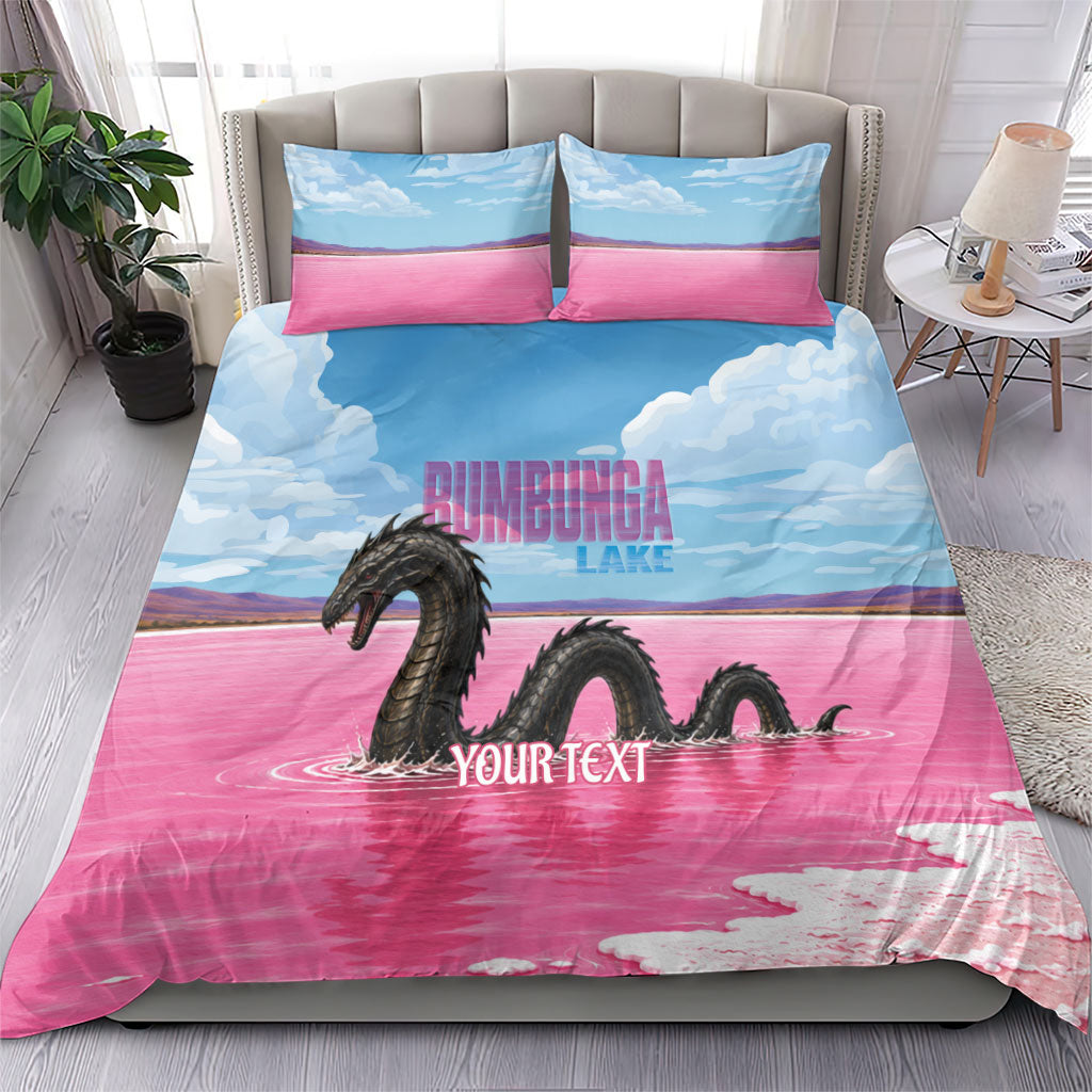 Personalised Bumbunga Lake Australia Bedding Set Pink Salt Lake Loch-eel Monster