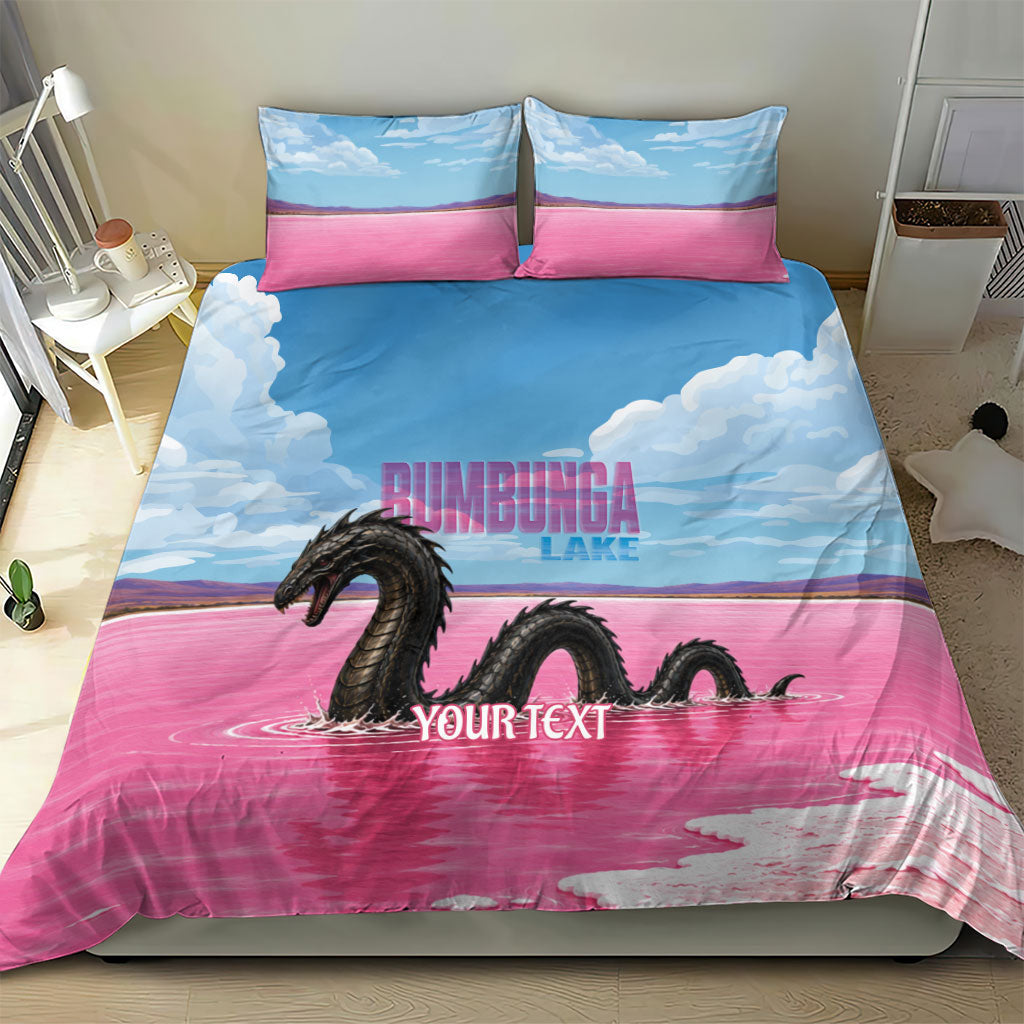 Personalised Bumbunga Lake Australia Bedding Set Pink Salt Lake Loch-eel Monster
