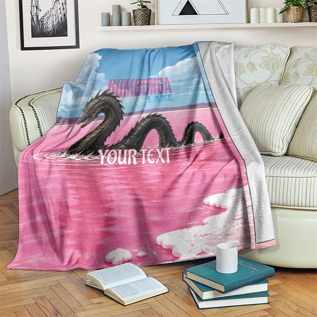Personalised Bumbunga Lake Australia Blanket Pink Salt Lake Loch-eel Monster