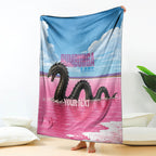 Personalised Bumbunga Lake Australia Blanket Pink Salt Lake Loch-eel Monster