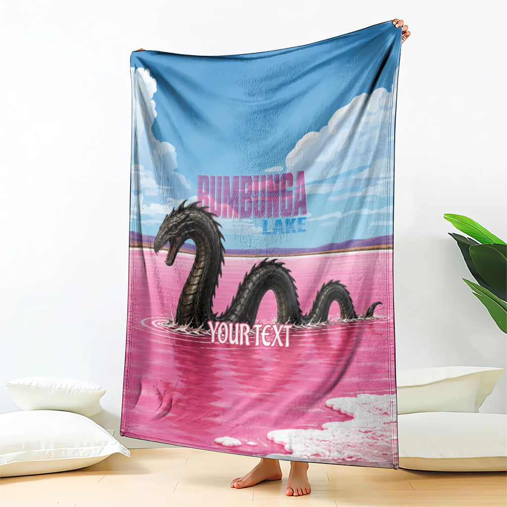 Personalised Bumbunga Lake Australia Blanket Pink Salt Lake Loch-eel Monster