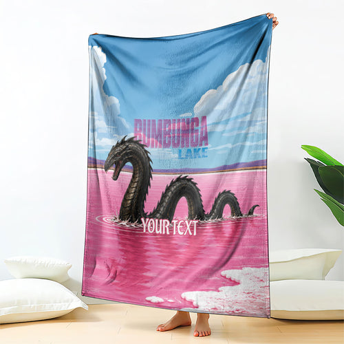 Personalised Bumbunga Lake Australia Blanket Pink Salt Lake Loch-eel Monster