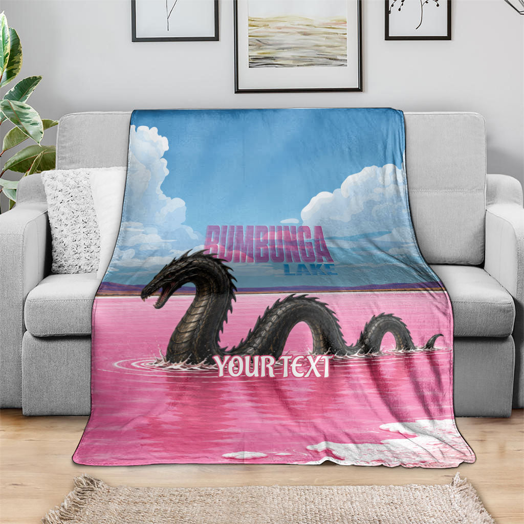 Personalised Bumbunga Lake Australia Blanket Pink Salt Lake Loch-eel Monster