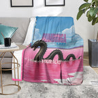 Personalised Bumbunga Lake Australia Blanket Pink Salt Lake Loch-eel Monster