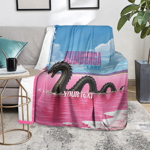 Personalised Bumbunga Lake Australia Blanket Pink Salt Lake Loch-eel Monster