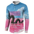 Personalised Bumbunga Lake Australia Button Sweatshirt Pink Salt Lake Loch-eel Monster