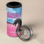 Personalised Bumbunga Lake Australia 4 in 1 Can Cooler Tumbler Pink Salt Lake Loch-eel Monster