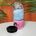 Personalised Bumbunga Lake Australia 4 in 1 Can Cooler Tumbler Pink Salt Lake Loch-eel Monster